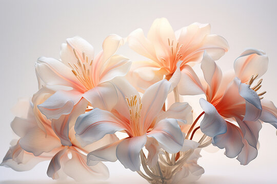 Flores sobre fondo blanco