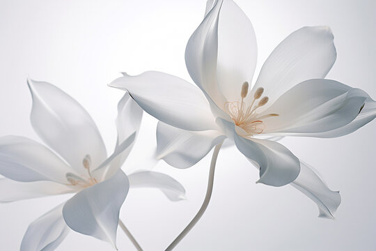 Flores sobre fondo blanco