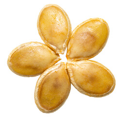 pumpkin seeds with pulp as a background.