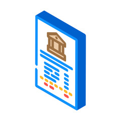 bank reconciliation isometric icon vector. bank reconciliation sign. isolated symbol illustration