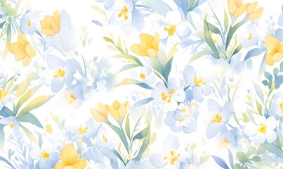 seamless floral background, Generative AI