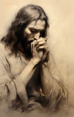 a praying man