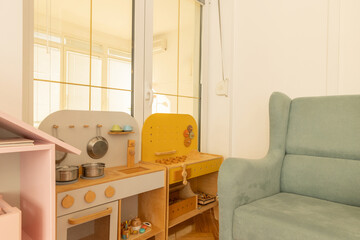 Interior of a montessori kindergarten