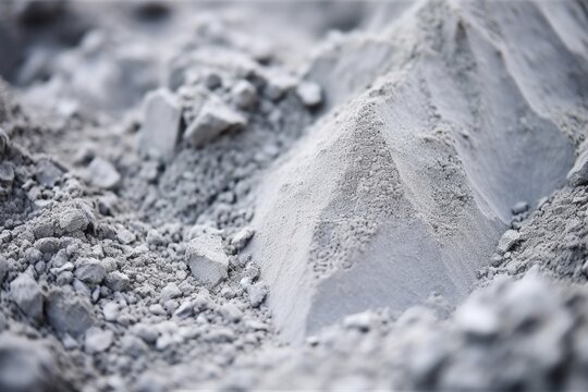 close-up of slag cement powder
