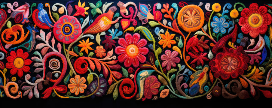 hispanic textile pattern.
