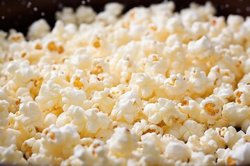 close up of popped corn, ready for candy coating