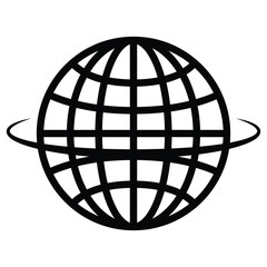 Globe icon design, illustration design
