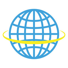 Globe icon design, illustration design