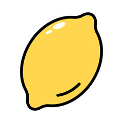 Simple lemon icon. Acidity. Vector.