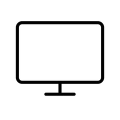 Desktop PC icon with copy space. Vector.