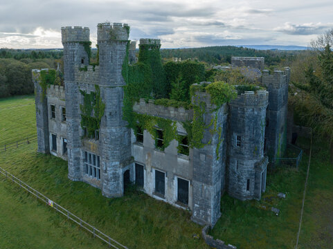 Castle Saunderson abandoned castle in Co Cavan, Ireland