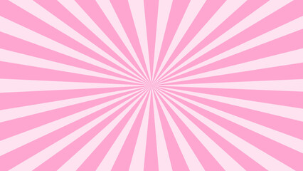 Pink sunburst background with rays