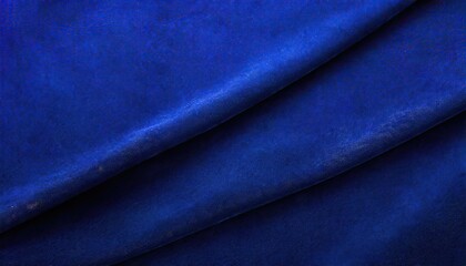 Luxurious Deep Blue Velvet Fabric Folds Background