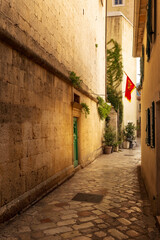 Obraz premium Narrow street, old town of Kotor, Montenegro
