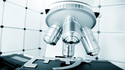 Microscope and Scientific in a Research Laboratory