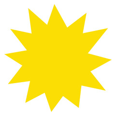 Stern Button gelb mit Textfreiraum als Störer oder Hintergrund Vorlage - obrazy, fototapety, plakaty