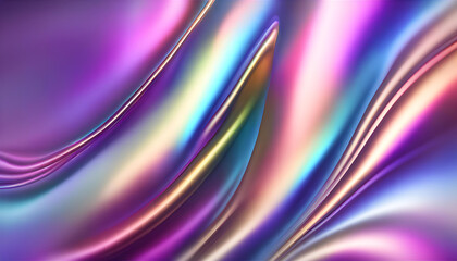 Abstract background of big waves of shiny iridescent pearls