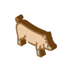 berkshire pig breed isometric icon vector. berkshire pig breed sign. isolated symbol illustration