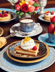 cake with strawberries