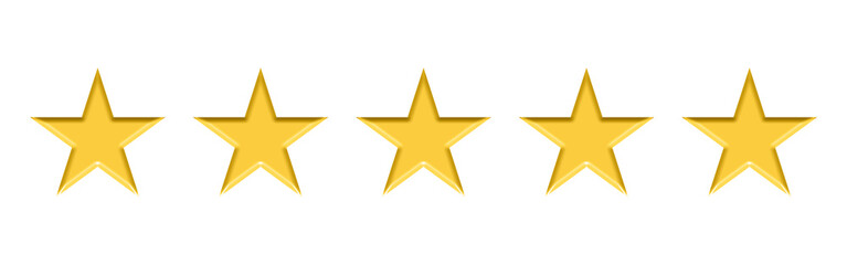 5 Sterne - Symbole zum Bewerten