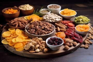 an assortment of dried fruits for flavouring tea