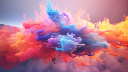 Cinemagraph twirl of colorful clouds in the sky - obrazy, fototapety, plakaty
