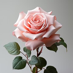 Pink White Rose, Hd , On White Background 