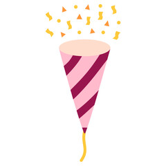Confetti Flat Illustration 