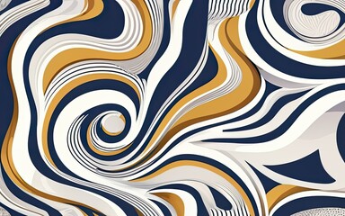 Sliver wavy lines pattern background with Generative AI.