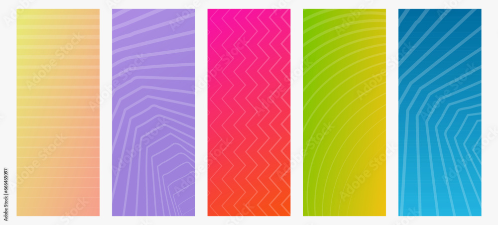 Poster modern colorful gradient background with lines