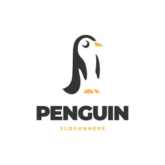 Penguin modern logo vector