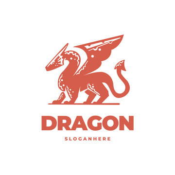 Dragon modern logo vector