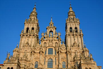 Fototapeta na wymiar Santiago de Compostela Archcathedral Basilica, an integral component of the World Heritage Site, is reputed burial place of Saint James the Great, apostle of Jesus
