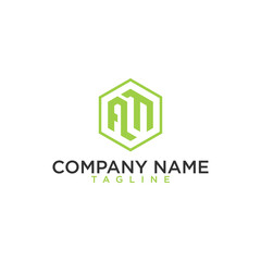 Geometric letter am, logo design. Modern luxury intial logo vector.