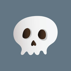 Vector cute skulls for halloween