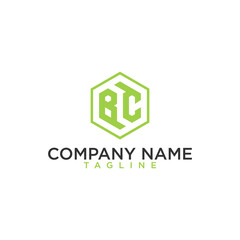 Geometric letter bc, logo design. Modern luxury intial logo vector.