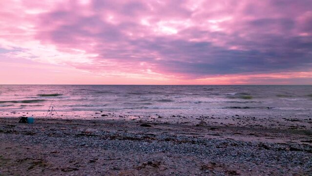 Aerial view of coastline on the eastern part of Jutland