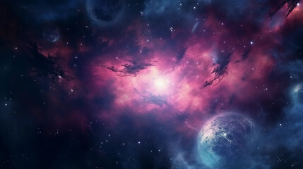 Deep space galaxy nebula abstract background