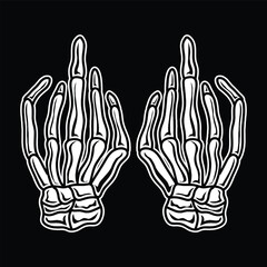 Obraz premium Skull Hand drawn Art Vector Design illustration