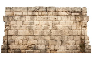 Ancient Christian Temple Wall with Intricate Carvings on White or PNG Transparent Background.