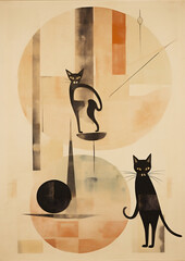 Illustration pet cute animal cat black kitten drawing design art cartoon background