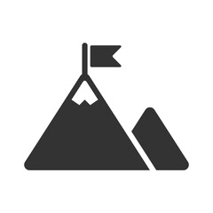 Mountain Peak glyph vector icon isolated. Mountain Peak stock vector icon for web, mobile app and ui design