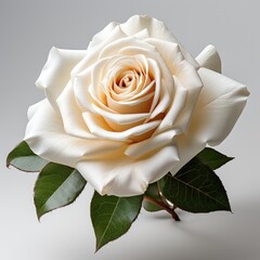 Fototapeta premium White Rose, Hd , On White Background 