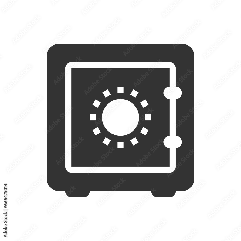 Poster safe glyph vector icon isolated. safe stock vector icon for web, mobile app and ui design