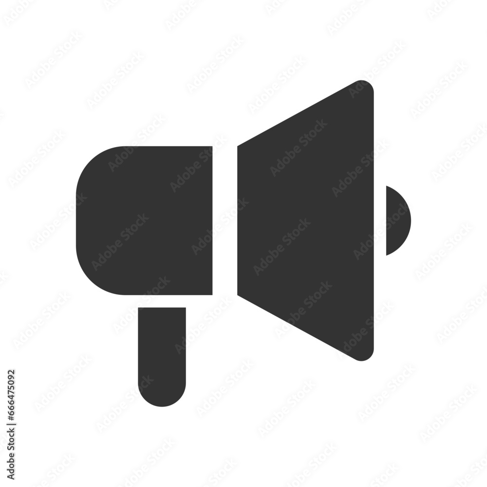 Poster loudspeaker glyph vector icon isolated. loudspeaker stock vector icon for web, mobile app and ui des