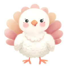 turkey water color illustrations thanksgiving day animals design for decor