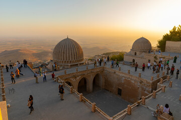 Roof of the Zinciriye Medresesi or Sultan Isa Madrasa at twilight in Mardin, 