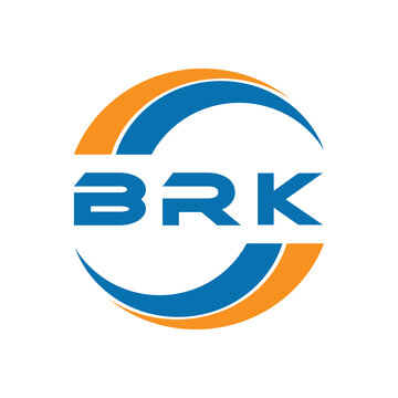 BRK letter logo design on a white background or Monogram logo design for entrepreneur and business.