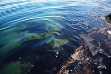 oil spill spreading across the ocean surface