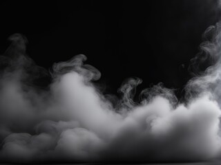 Naklejka premium abstract smoke misty fog on isolated black background
